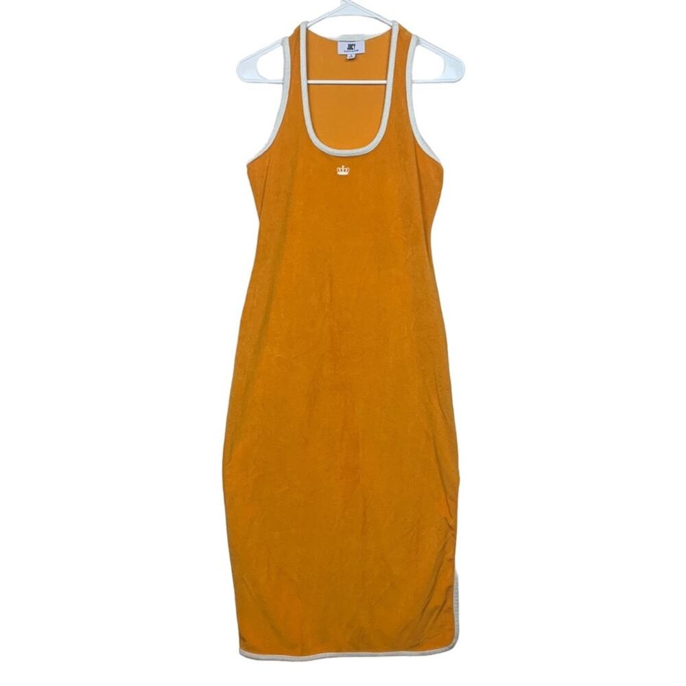 Juicy Couture womens small yellow terry cloth maxi dress y2k baddie summer
